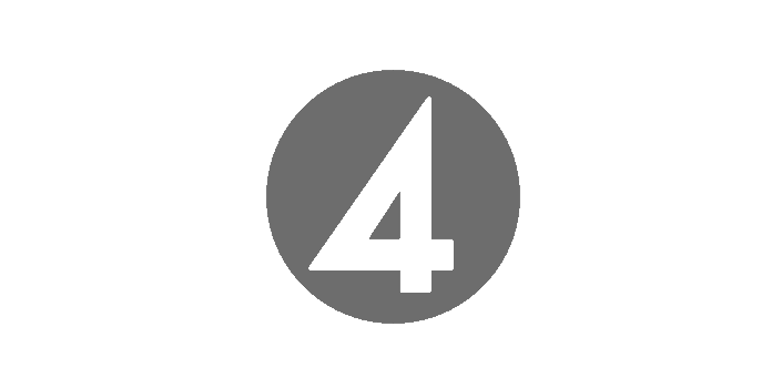 TV4 logotyp i grått