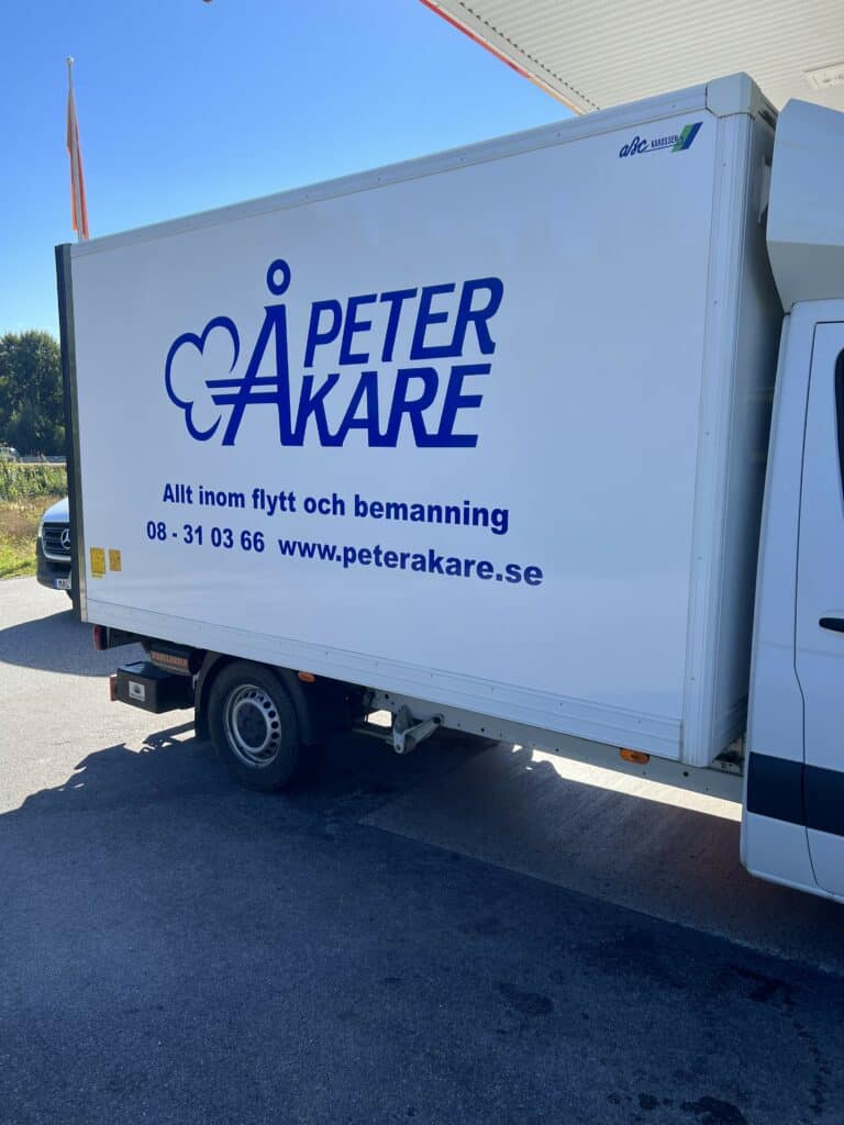 Lastutrymme på flyttbil från Flyttfirma Peter Åkare
